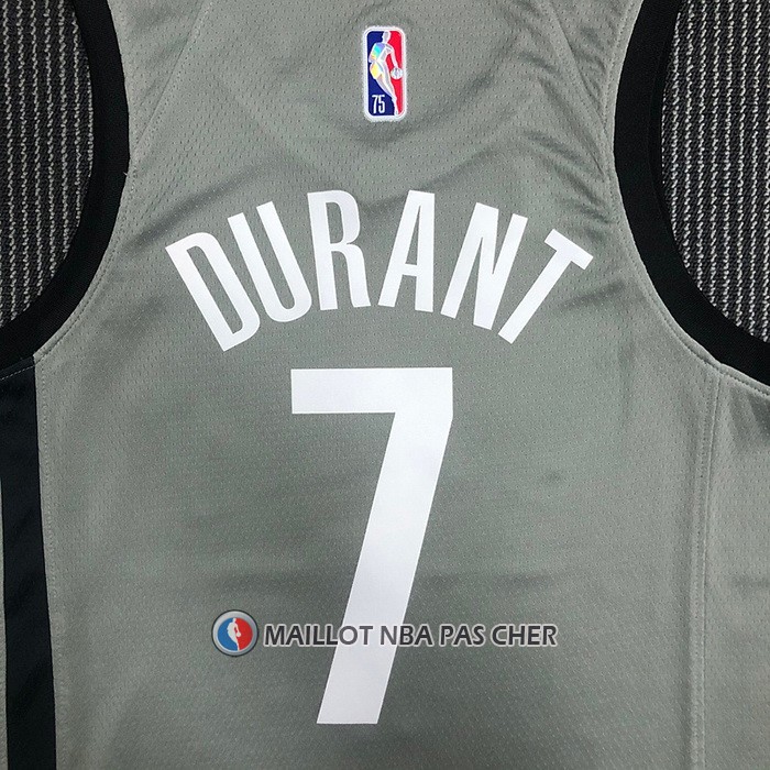 Maillot Brooklyn Nets Kevin Durant NO 7 Statement 2021 Gris